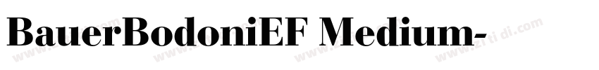 BauerBodoniEF Medium字体转换